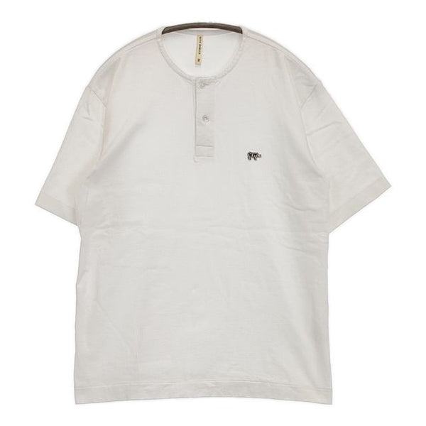 SCYE BASICS ヘンリーネック ワッペン 刺繍 サイズ36 半袖Ｔシャツ カットソー オフホワイト レディース サイベーシックス【中古】5-0830S∞
