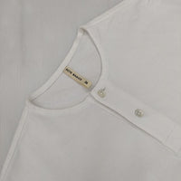 SCYE BASICS ヘンリーネック ワッペン 刺繍 サイズ36 半袖Ｔシャツ カットソー オフホワイト レディース サイベーシックス【中古】5-0830S∞