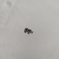 SCYE BASICS ヘンリーネック ワッペン 刺繍 サイズ36 半袖Ｔシャツ カットソー オフホワイト レディース サイベーシックス【中古】5-0830S∞