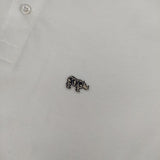 SCYE BASICS ヘンリーネック ワッペン 刺繍 サイズ36 半袖Ｔシャツ カットソー オフホワイト レディース サイベーシックス【中古】5-0830S∞