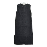 manon LINEN NO SLEEVE ONE PIECE リネンノースリーブ ワンピース ブラック レディース マノン【中古】5-0609M∞