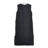 manon LINEN NO SLEEVE ONE PIECE リネンノースリーブ ワンピース ブラック レディース マノン【中古】5-0609M∞