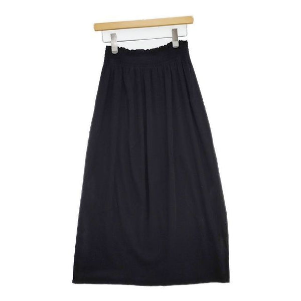 JURGEN LEHL J0172US501 切替 パッチワーク コットン ロングスカート ブラック レディース ヨーガンレール【中古】5-0830M∞