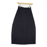 JURGEN LEHL J0172US501 切替 パッチワーク コットン ロングスカート ブラック レディース ヨーガンレール【中古】5-0830M∞