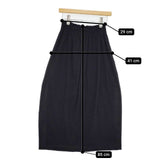 JURGEN LEHL J0172US501 切替 パッチワーク コットン ロングスカート ブラック レディース ヨーガンレール【中古】5-0830M∞