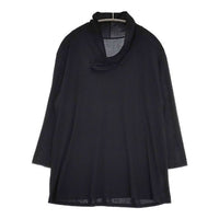 JURGEN LEHL J0191UB437 タイ スカーフ風 コットン 長袖Ｔシャツ カットソー ロンＴ ブラック レディース ヨーガンレール【中古】5-0830M∞