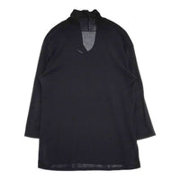 JURGEN LEHL J0191UB437 タイ スカーフ風 コットン 長袖Ｔシャツ カットソー ロンＴ ブラック レディース ヨーガンレール【中古】5-0830M∞
