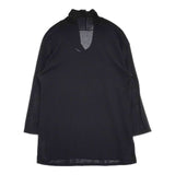 JURGEN LEHL J0191UB437 タイ スカーフ風 コットン 長袖Ｔシャツ カットソー ロンＴ ブラック レディース ヨーガンレール【中古】5-0830M∞
