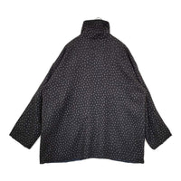 JURGEN LEHL J0164FJ841 コットンシルクウール リバーシブル ハイネック ジャケット インド製 コート ブラック ネイビー レディース ヨーガンレール【中古】5-0914T△