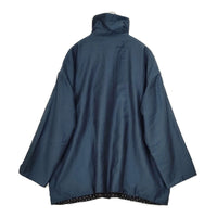 JURGEN LEHL J0164FJ841 コットンシルクウール リバーシブル ハイネック ジャケット インド製 コート ブラック ネイビー レディース ヨーガンレール【中古】5-0914T△