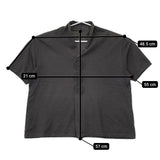 JURGEN LEHL J0102UB937 サークル刺繍 ヘンプコットン うずまき  半袖Ｔシャツ カットソー チャコールグレー レディース ヨーガンレール【中古】5-0606S△