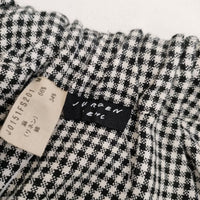 JURGEN LEHL J0151FS201 リネンコットン ギンガムチェック ロングスカート ブラック ホワイト レディース ヨーガンレール【中古】5-0609M∞