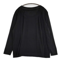 JURGEN LEHL J0121UB113 ギャザー コットン 長袖Ｔシャツ カットソー ロンＴ ブラック レディース ヨーガンレール【中古】5-0830M∞