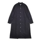 nisica バンドカラー ロングシャツワンピ コットン ワンピース ブラック レディース ニシカ【中古】5-0827M∞