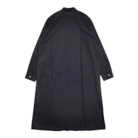nisica バンドカラー ロングシャツワンピ コットン ワンピース ブラック レディース ニシカ【中古】5-0827M∞