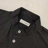 nisica バンドカラー ロングシャツワンピ コットン ワンピース ブラック レディース ニシカ【中古】5-0827M∞
