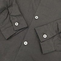 nisica バンドカラー ロングシャツワンピ コットン ワンピース ブラック レディース ニシカ【中古】5-0827M∞