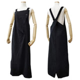 Y's コットンリネンツイルドレス YE-D16-007 サロペットスカート サロペット ブラック レディース ワイズ/Yohji【中古】5-1021M△