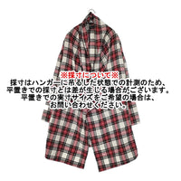 mizuiro-ind ウールローブ 羽織 カーディガン 日本製 タータンチェック コート ホワイト レッド レディース ミズイロインド【中古】5-0914T△