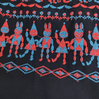 mina perhonen fun aba3029 刺繍 ハイネックワンピース サイズ38 ワンピース 23AW ネイビー レディース ミナペルホネン【中古】5-0429T♪