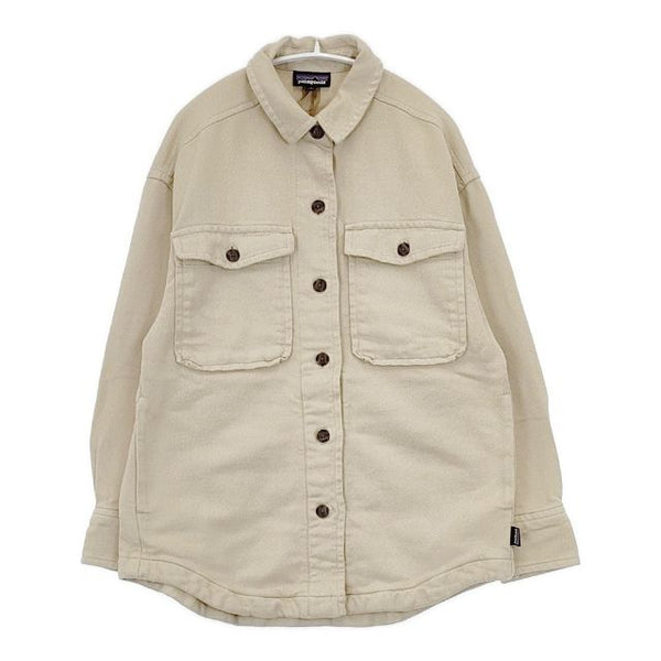 patagonia 42425 ヘビーウェイトフィヨルドフランネルオーバーシャツ 定価22000円 長袖シャツ 23AW ベージュ レディース パタゴニア【中古】5-0917T∞