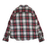 L.L.Bean タータンチェック フランネル 長袖シャツ グレー レッド レディース エルエルビーン【中古】5-0917T∞
