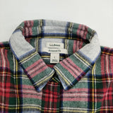 L.L.Bean タータンチェック フランネル 長袖シャツ グレー レッド レディース エルエルビーン【中古】5-0917T∞