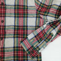L.L.Bean タータンチェック フランネル 長袖シャツ グレー レッド レディース エルエルビーン【中古】5-0917T∞