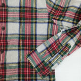 L.L.Bean タータンチェック フランネル 長袖シャツ グレー レッド レディース エルエルビーン【中古】5-0917T∞
