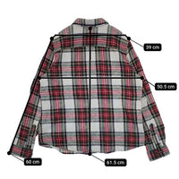 L.L.Bean タータンチェック フランネル 長袖シャツ グレー レッド レディース エルエルビーン【中古】5-0917T∞