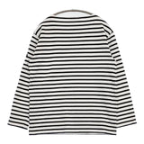 SAINT JAMES ウェッソン バスクシャツ F4 ボーダー 長袖Ｔシャツ カットソー ロンＴ ホワイト ブラック レディース セントジェームス【中古】5-0827M∞