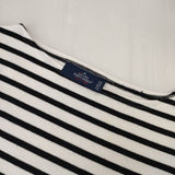 SAINT JAMES ウェッソン バスクシャツ F4 ボーダー 長袖Ｔシャツ カットソー ロンＴ ホワイト ブラック レディース セントジェームス【中古】5-0827M∞