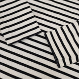 SAINT JAMES ウェッソン バスクシャツ F4 ボーダー 長袖Ｔシャツ カットソー ロンＴ ホワイト ブラック レディース セントジェームス【中古】5-0827M∞