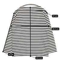 SAINT JAMES ウェッソン バスクシャツ F4 ボーダー 長袖Ｔシャツ カットソー ロンＴ ホワイト ブラック レディース セントジェームス【中古】5-0827M∞