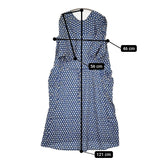 R&D.M.Co- ナーサリープリント NURSERY 花柄リネンスクエアネックワンピース ブルー イエロー レディース オールドマンズテーラー【中古】5-0622S♪