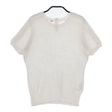 45R/45rpm ギマニットのTシャツ 定価25300円 半袖 ニット ホワイト レディース フォーティーファイブアールピーエム【中古】5-0706S∞
