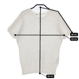 45R/45rpm ギマニットのTシャツ 定価25300円 半袖 ニット ホワイト レディース フォーティーファイブアールピーエム【中古】5-0706S∞