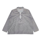 umii 908/45R/45rpm ストライプ スキッパー 長袖シャツ ネイビー ホワイト レディース ウミフォーティーファイブアールピーエム【中古】5-0609M∞