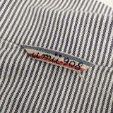 umii 908/45R/45rpm ストライプ スキッパー 長袖シャツ ネイビー ホワイト レディース ウミフォーティーファイブアールピーエム【中古】5-0609M∞