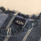 45R/45rpm 麻世妙ダックのノースリーブトップ 定価46200円 ブラウス シャツ ネイビー レディース フォーティーファイブアールピーエム【中古】5-0609S∞