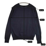 evam eva E154K016 コットンカシミヤ ニットソー セーター ニット ネイビー レディース エヴァムエヴァ【中古】5-0827M∞