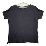 evam eva E161K218 コットン 半袖 ニット ネイビー レディース エヴァムエヴァ【中古】5-0609S∞