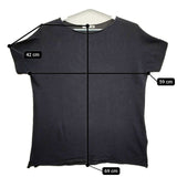 evam eva E161K218 コットン 半袖 ニット ネイビー レディース エヴァムエヴァ【中古】5-0609S∞