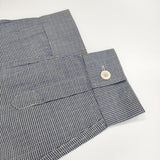 MHL. TINY GINGHAM COTTON 定価22000円 595-5153507 プルオーバー 長袖シャツ 24AW ネイビー ホワイト レディース エムエイチエル【中古】5-1021M△