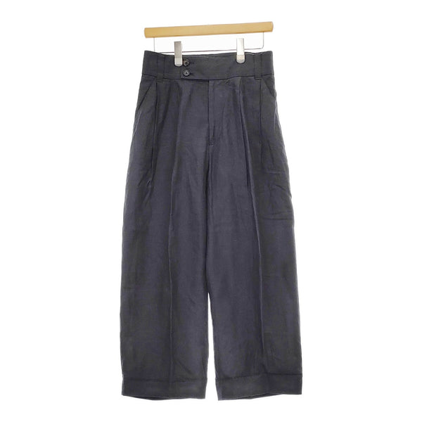 MARGARET HOWELL DENSE FINE LINEN POPLIN 2 定価37400円 578-4143014 パンツ 24SS Cグレー レディース マーガレットハウエル【中古】5-0429M♪