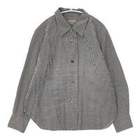 MARGARET HOWELL GINGHAM CHECK COTTON 578-2253018 長袖シャツ 22AW ホワイト グレー レディース マーガレットハウエル【中古】5-0810M∞