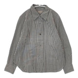MARGARET HOWELL GINGHAM CHECK COTTON 578-2253018 長袖シャツ 22AW ホワイト グレー レディース マーガレットハウエル【中古】5-0810M∞