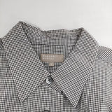 MARGARET HOWELL GINGHAM CHECK COTTON 578-2253018 長袖シャツ 22AW ホワイト グレー レディース マーガレットハウエル【中古】5-0810M∞
