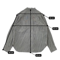 MARGARET HOWELL GINGHAM CHECK COTTON 578-2253018 長袖シャツ 22AW ホワイト グレー レディース マーガレットハウエル【中古】5-0810M∞