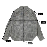 MARGARET HOWELL GINGHAM CHECK COTTON 578-2253018 長袖シャツ 22AW ホワイト グレー レディース マーガレットハウエル【中古】5-0810M∞
